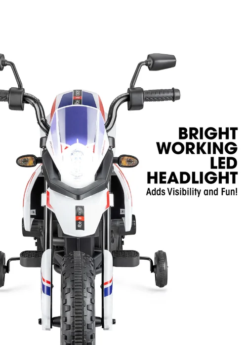 Xootz Aprilia Motorbike 12V Lithium White - One Size Image 4