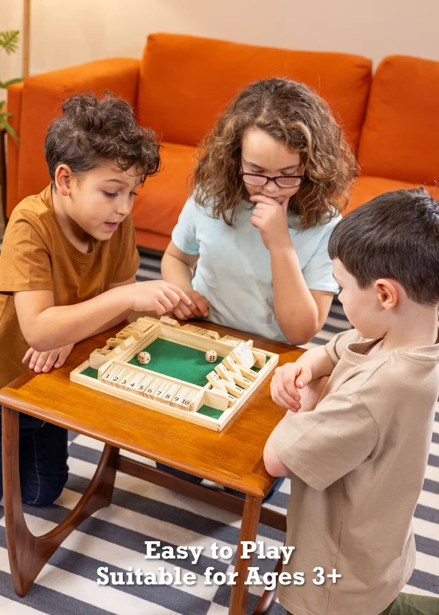 Toyrific 4 Player Shut The Box Brown