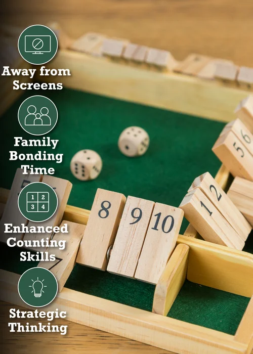 Toyrific 4 Player Shut The Box Brown - One Size Image 3