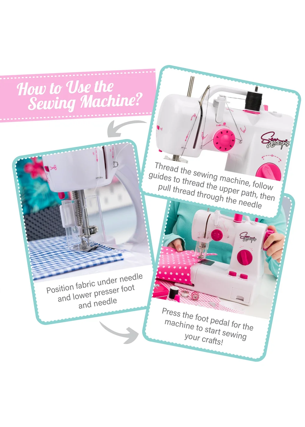 Toyrific Sew Amazing Sewing Studio White - One Size Image 4