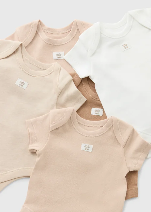 5 Pack Baby Brown Little One Bodysuits (0-23mths) - First Size Image 2