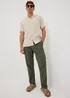 Khaki Pleated Chinos - 32 R Image 1