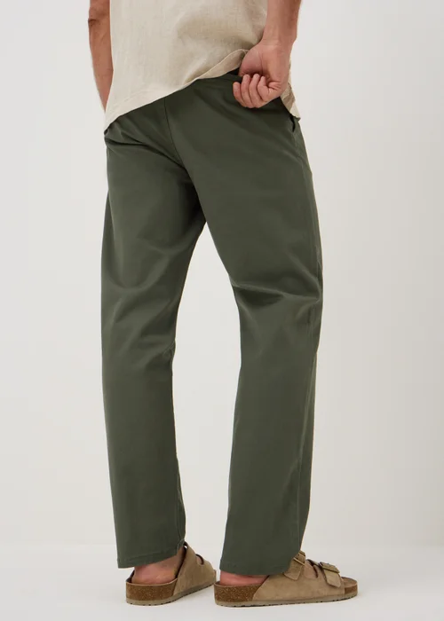 Khaki Pleated Chinos - 32 R Image 3