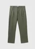 Khaki Pleated Chinos - 32 R Image 4