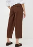 Chocolate Brown Culotte Barrel Trousers - 8 S Image 3
