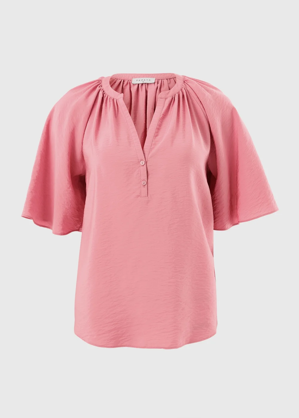 Pink Angel Sleeve Popover Blouse - 8 Image 4