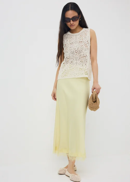 White Crochet Vest Top - 14 Image 2