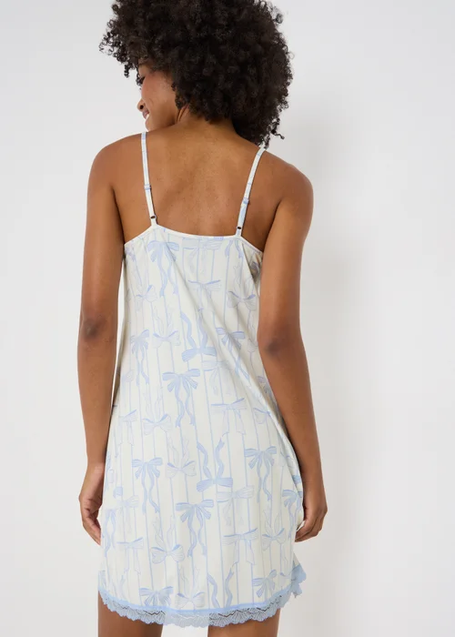 Cream Bow Print Chemise Nightie - XS Image 2