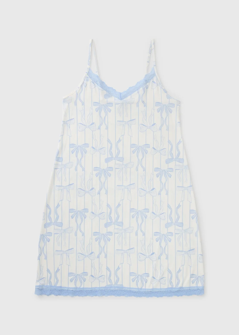 Cream Bow Print Chemise Nightie - XS Image 3