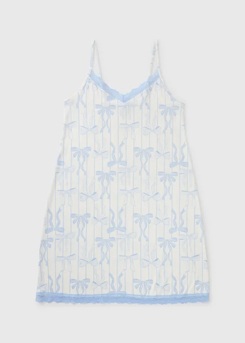 Cream Bow Print Chemise Nightie - XS Image 3