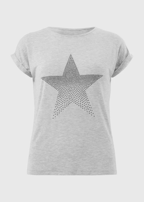 Grey Star Stud T-Shirt - 14 Image 3