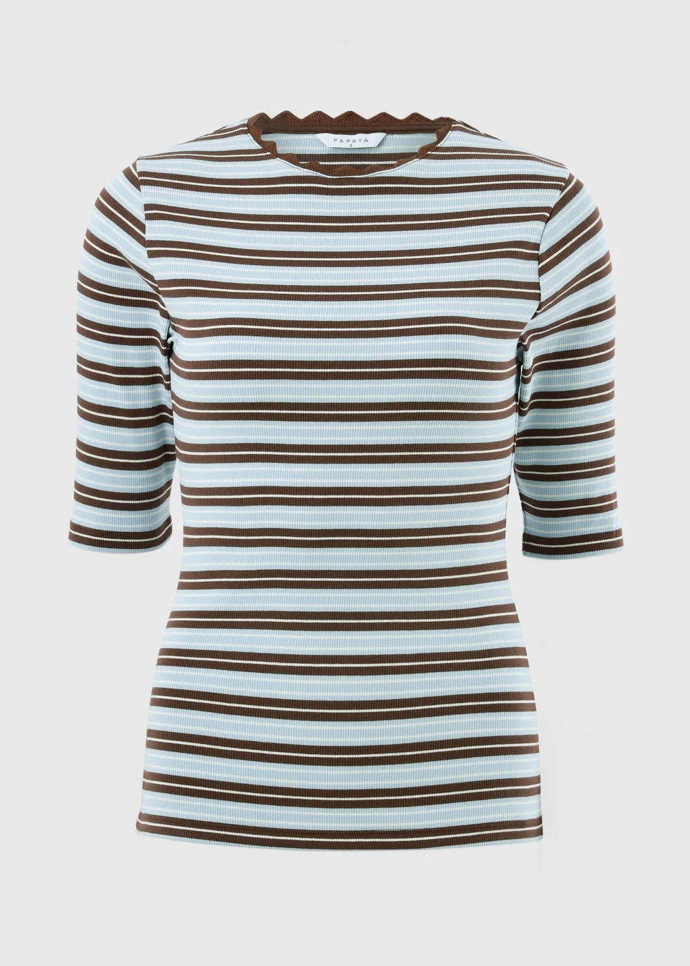 Blue Stripe Fitted T-Shirt - 8 Image 4
