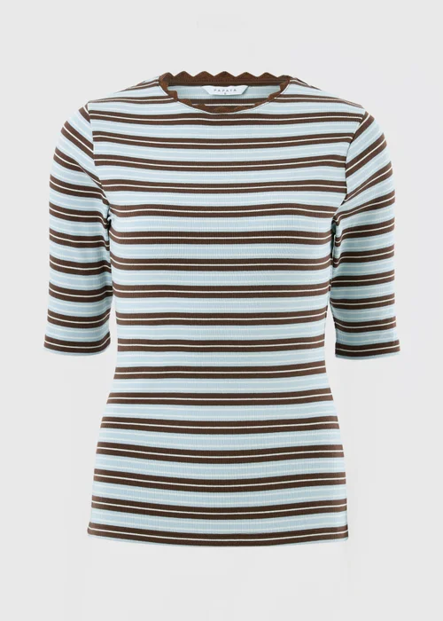 Blue Stripe Fitted T-Shirt - 8 Image 4