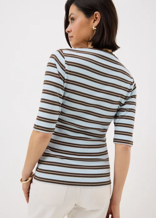 Blue Stripe Fitted T-Shirt - 8 Image 2