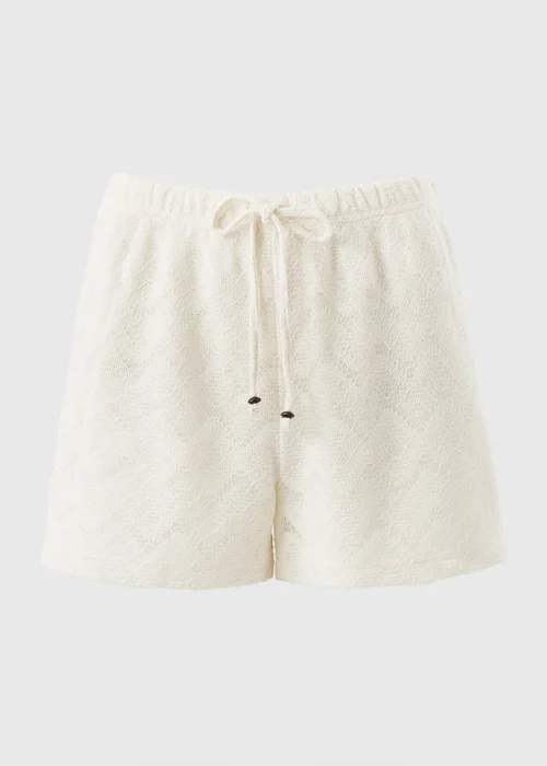 Cream Zig Zag Co Ord Shorts - XL Image 4