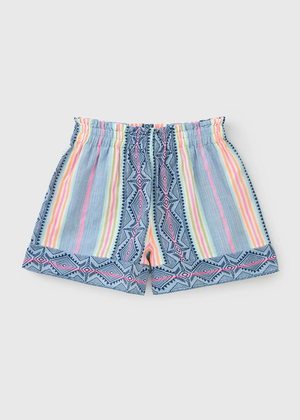 Multicolour Stripe Aztec Co Ord Shorts - XS Image 1