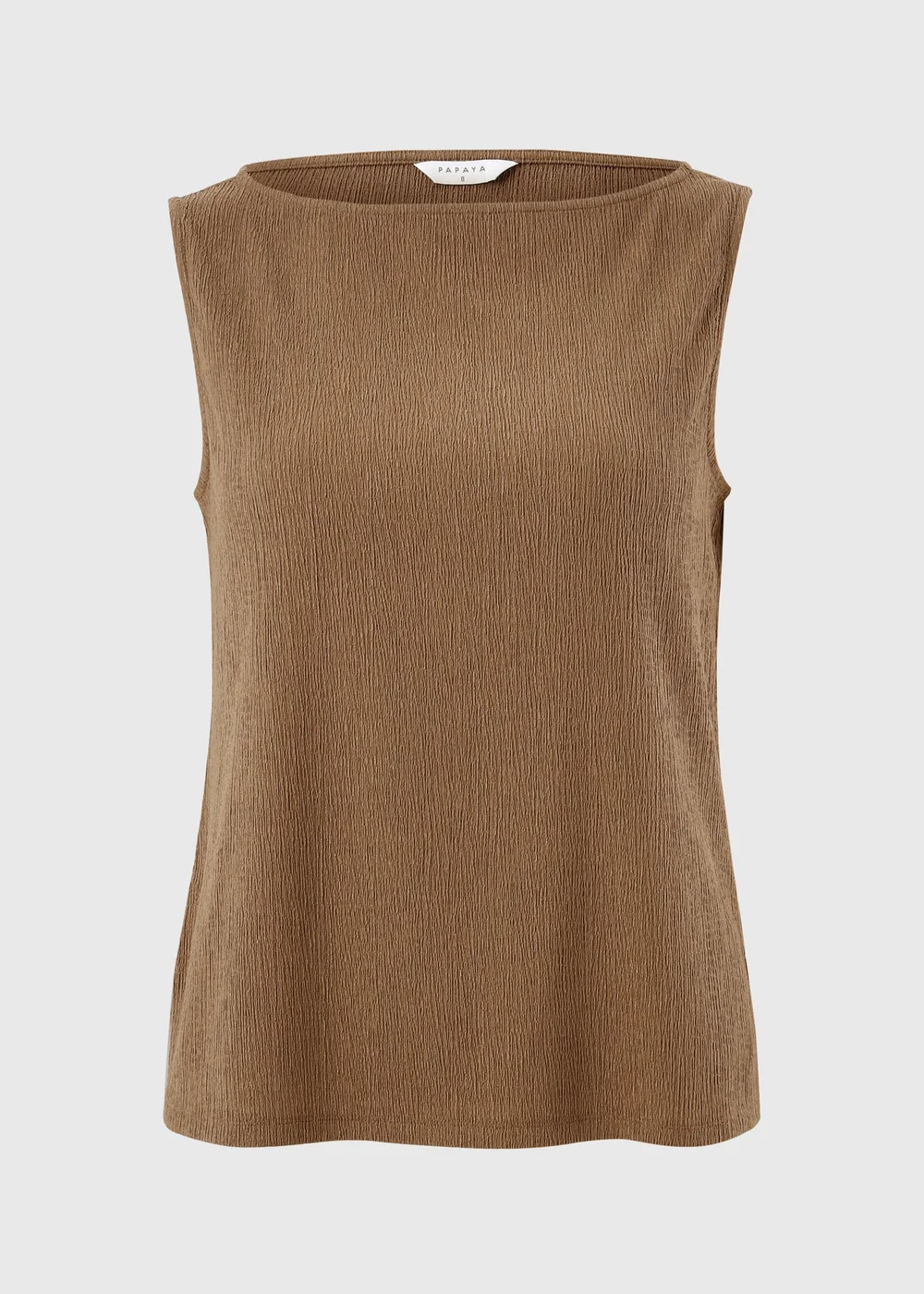 Taupe Textured Co Ord Vest Top - 8 Image 4