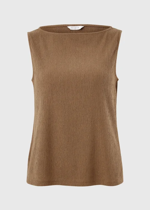 Taupe Textured Co Ord Vest Top - 8 Image 4