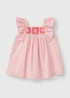 Baby Pink Crochet Frill Woven Dress (0-23mths) - Up to 1 Month Image 1