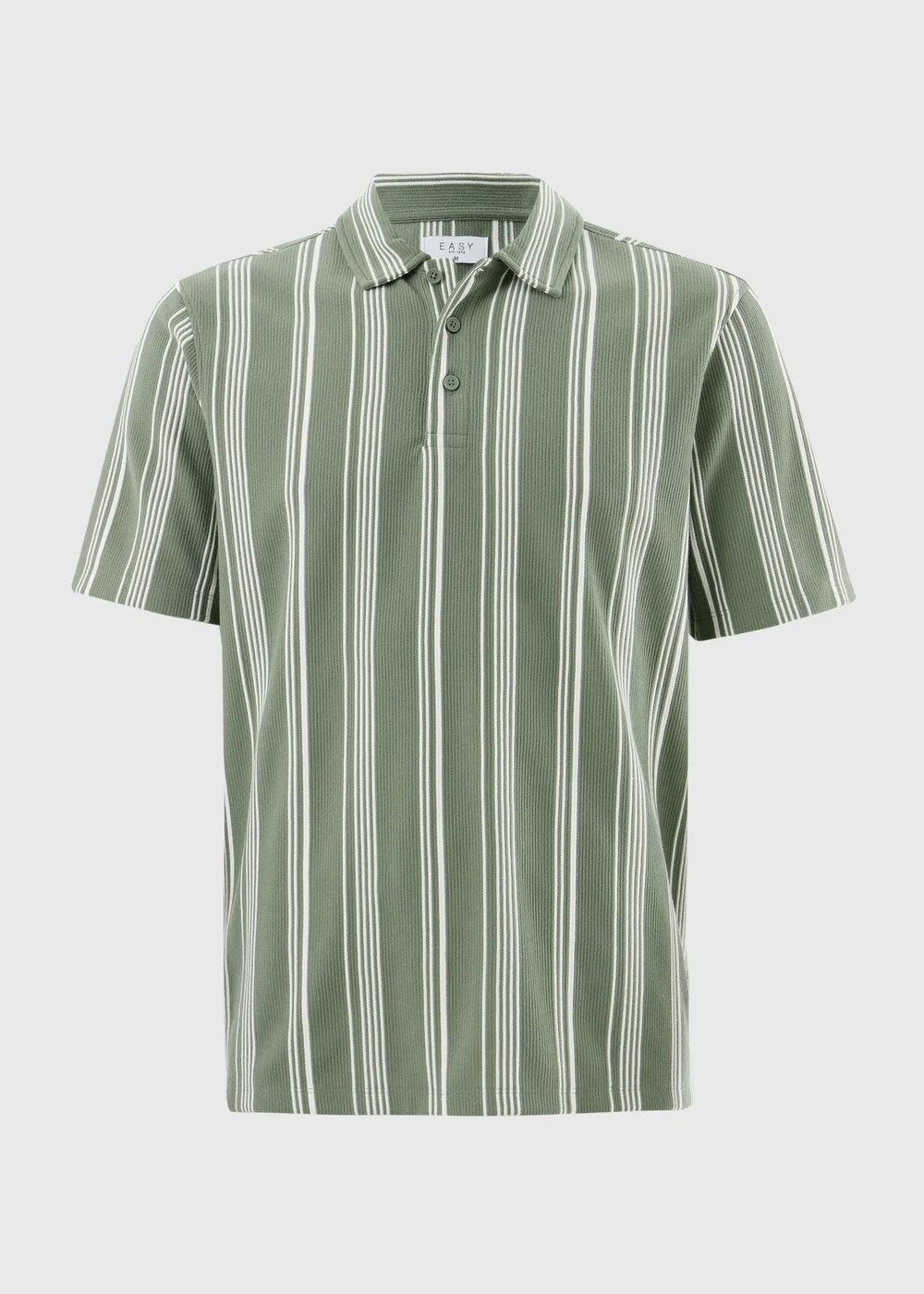 Iceberg Green Vertical Stripe Co Ord Polo Shirt - S Image 4