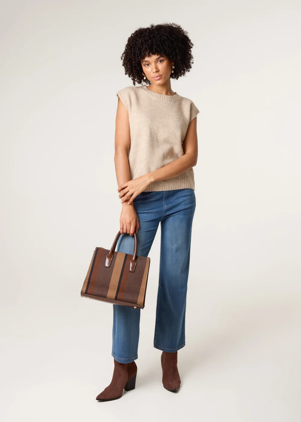 Blue Vanilla Beige Round Neck Vest - 18-20 Image 2