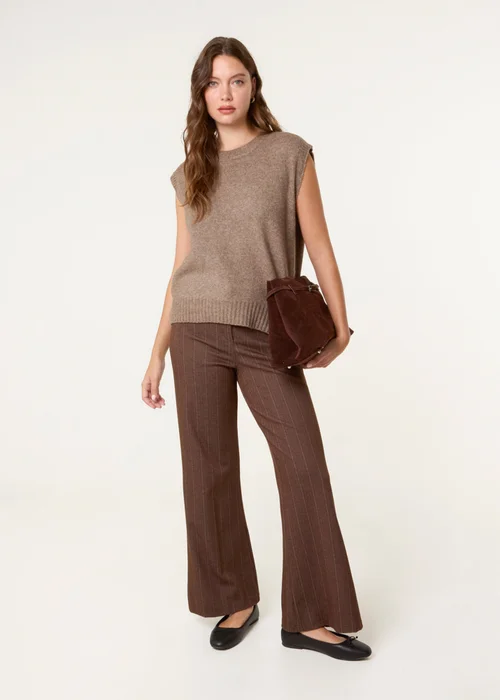Blue Vanilla Brown Round Neck Vest - 18-20 Image 3