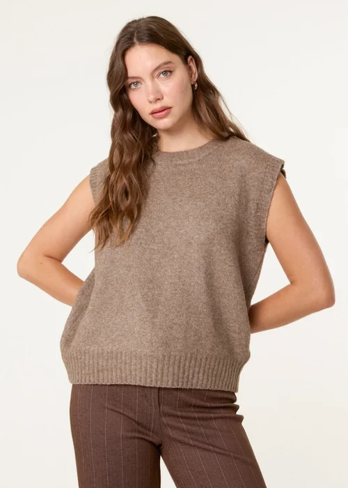 Blue Vanilla Brown Round Neck Vest - 18-20 Image 2
