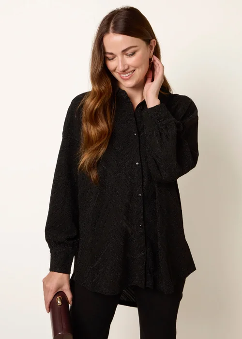 Blue Vanilla Black Shimmery Shirt - S Image 2