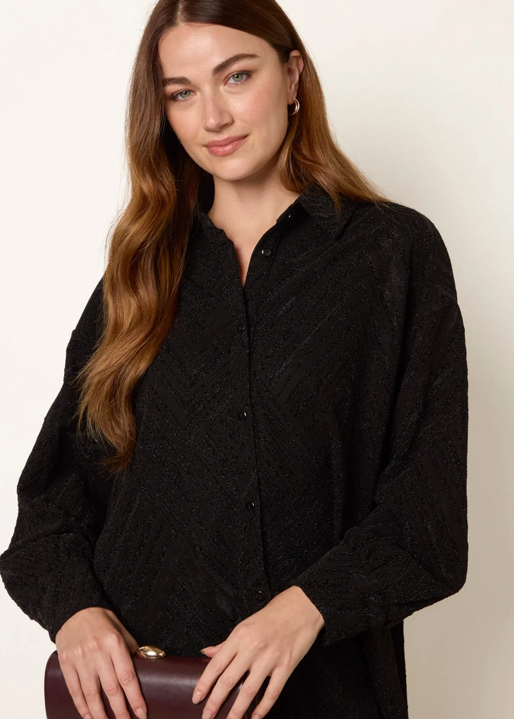 Blue Vanilla Black Shimmery Shirt - S Image 1