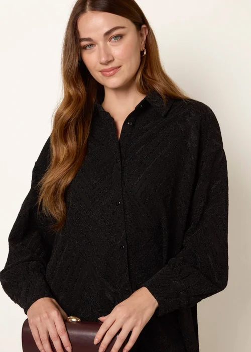 Blue Vanilla Black Shimmery Shirt - S Image 1