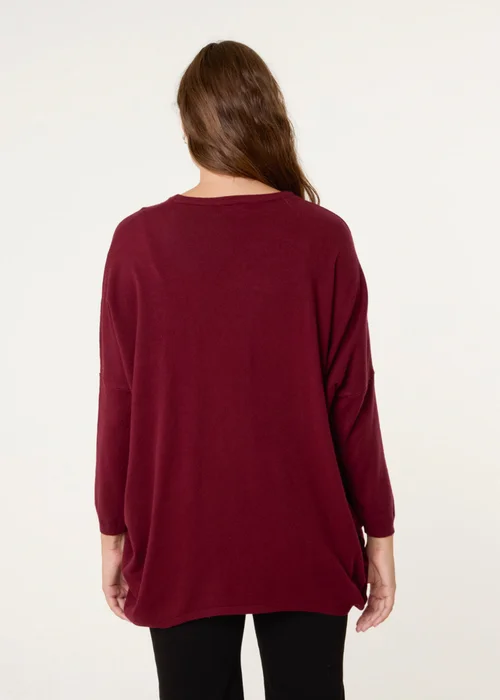 Blue Vanilla Red Embroidered Round Neck Jumper - One Size Image 4