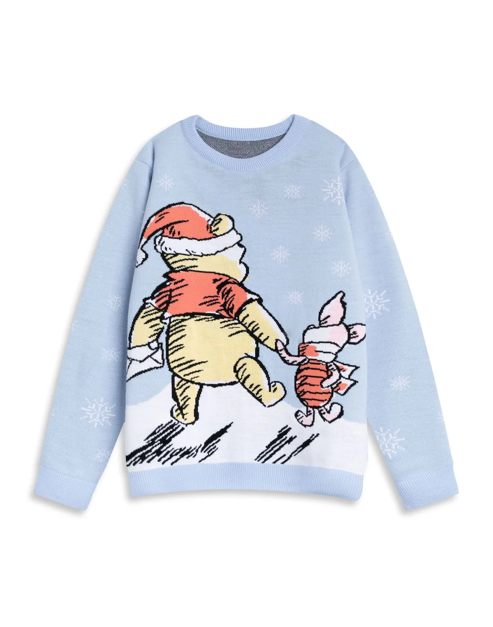 Vanilla Underground Winnie The Pooh Character Blue Christmas Jumper - S Image 1
