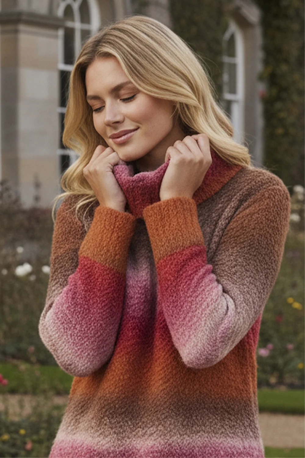 Roman Rust Ombre Stripe Knit Jumper - Size 18 Image 1