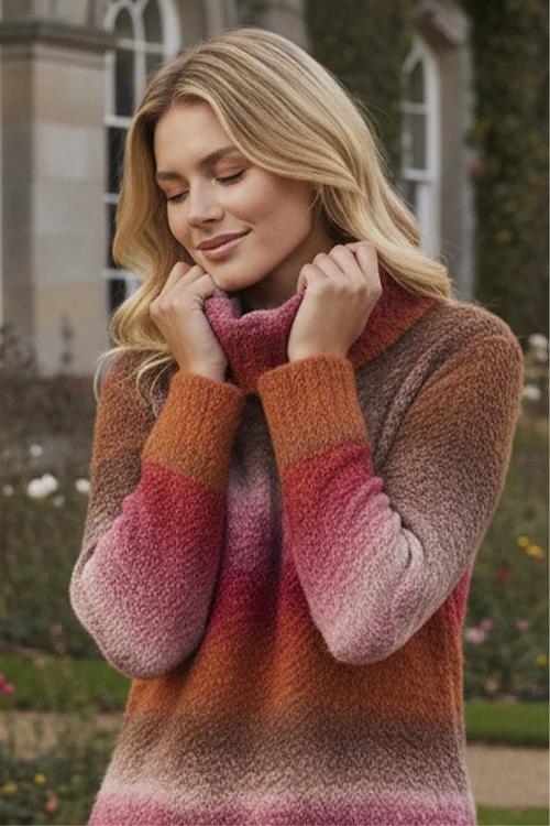 Roman Rust Ombre Stripe Knit Jumper - Size 18 Image 1