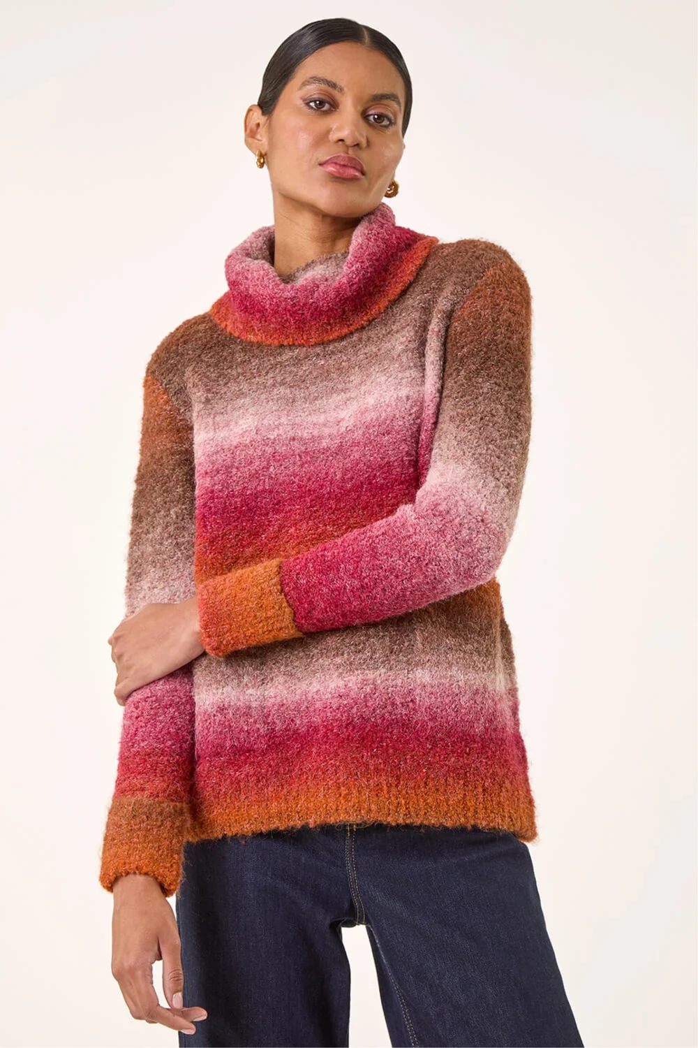 Roman Rust Ombre Stripe Knit Jumper - Size 18 Image 2