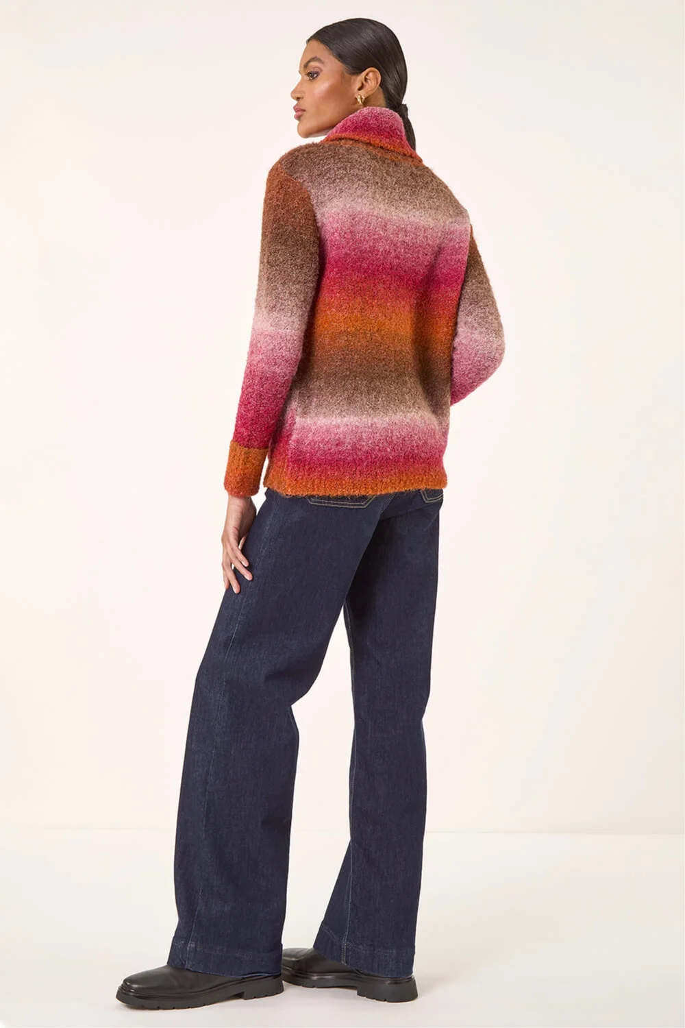 Roman Rust Ombre Stripe Knit Jumper - Size 18 Image 4
