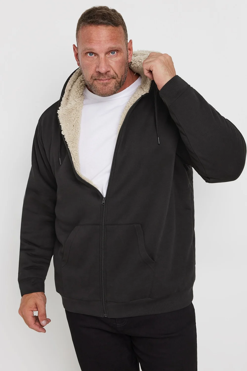 BadRhino Black Borg Zip Through Hoodie - 4XL Image 1