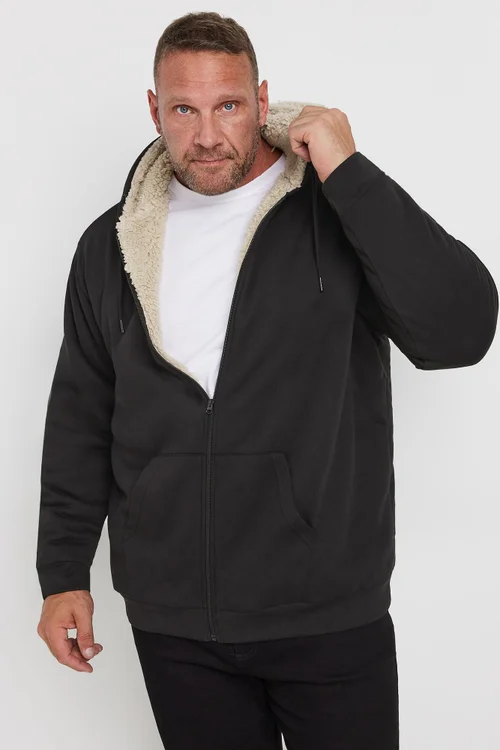 BadRhino Black Borg Zip Through Hoodie - 4XL Image 1