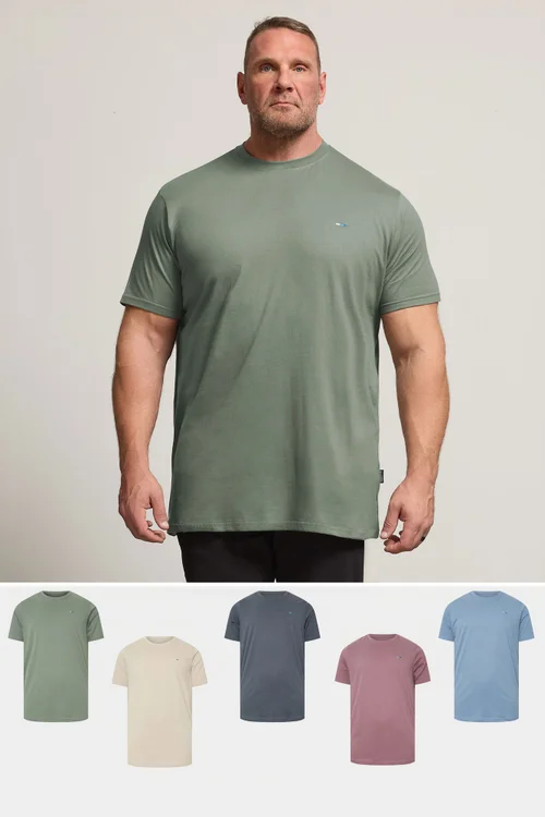 BadRhino Navy Blue Extra Long T-Shirts 5 Pack - 7-8XL Image 2