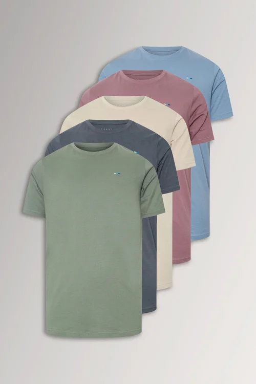 BadRhino Navy Blue Extra Long T-Shirts 5 Pack - 7-8XL Image 1