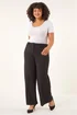 Roman Black Curve Wide Leg Tailored Trouser - 22-24 Image 2