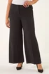 Roman Black Curve Wide Leg Tailored Trouser - 22-24 Image 4