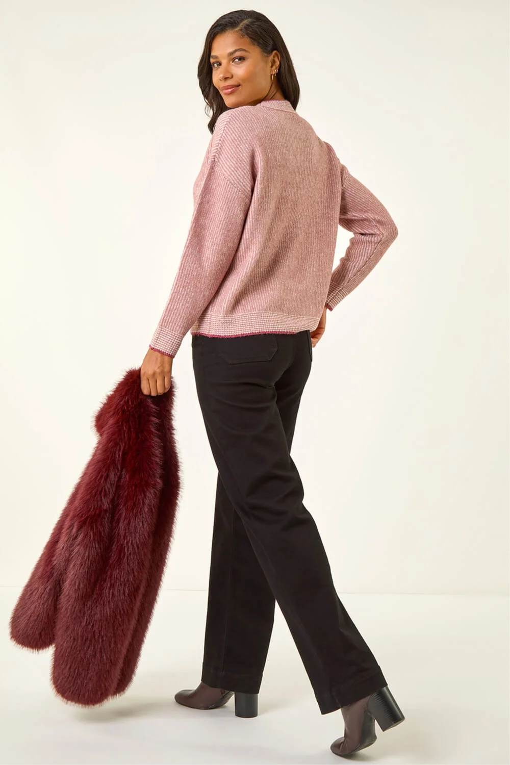 Roman Rose Stitch Detail Soft Knit Jumper - 16 Image 3