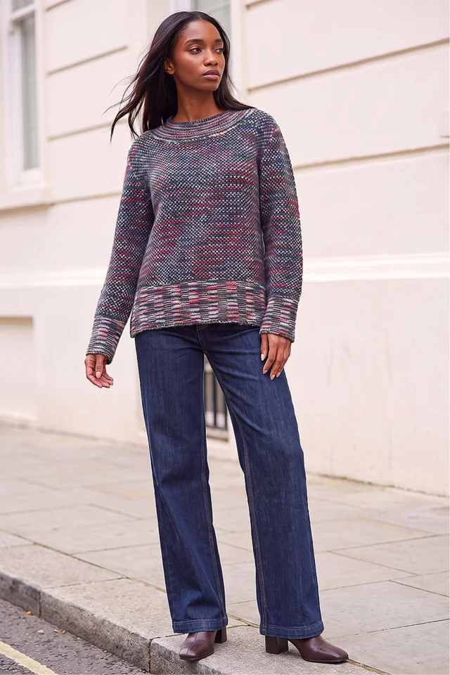 Roman Multi Petite Contrast Knitted Jumper