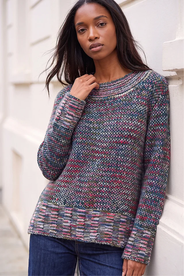Roman Multi Petite Contrast Knitted Jumper