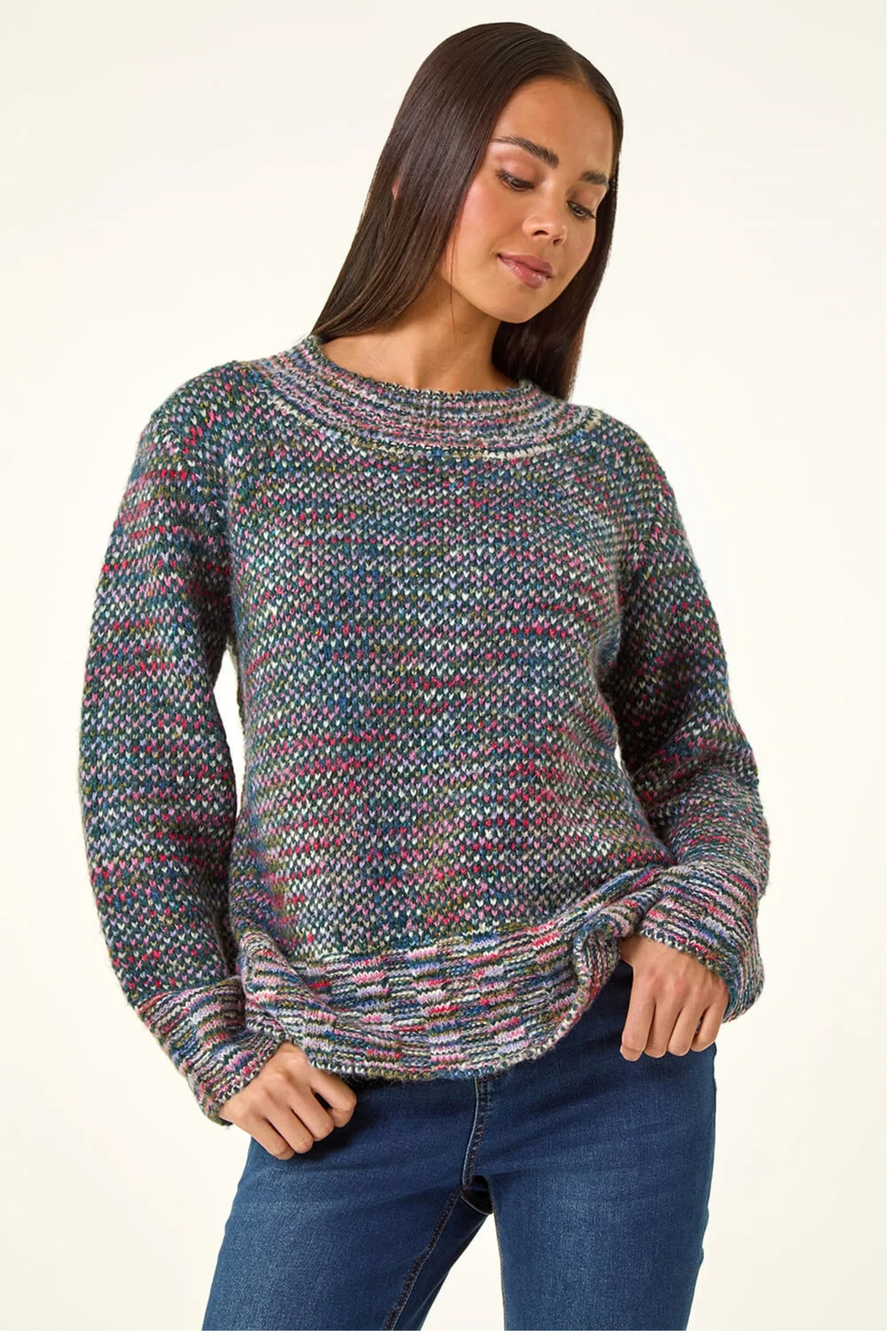 Roman Multi Petite Contrast Knitted Jumper - 8 Image 4
