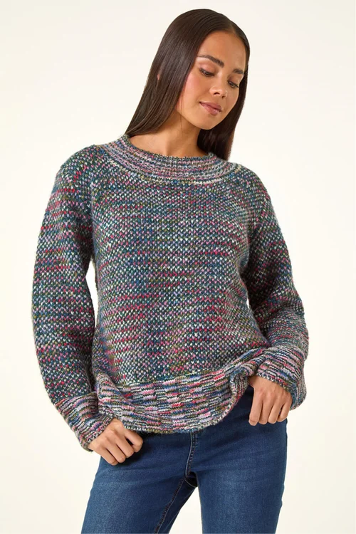 Roman Multi Petite Contrast Knitted Jumper - 8 Image 4