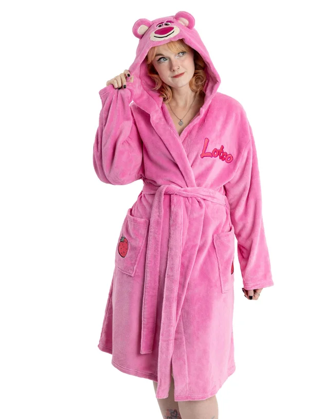 bright pink dressing gown Bright Pink Geo Sherpa Dressing Gown The Oodie