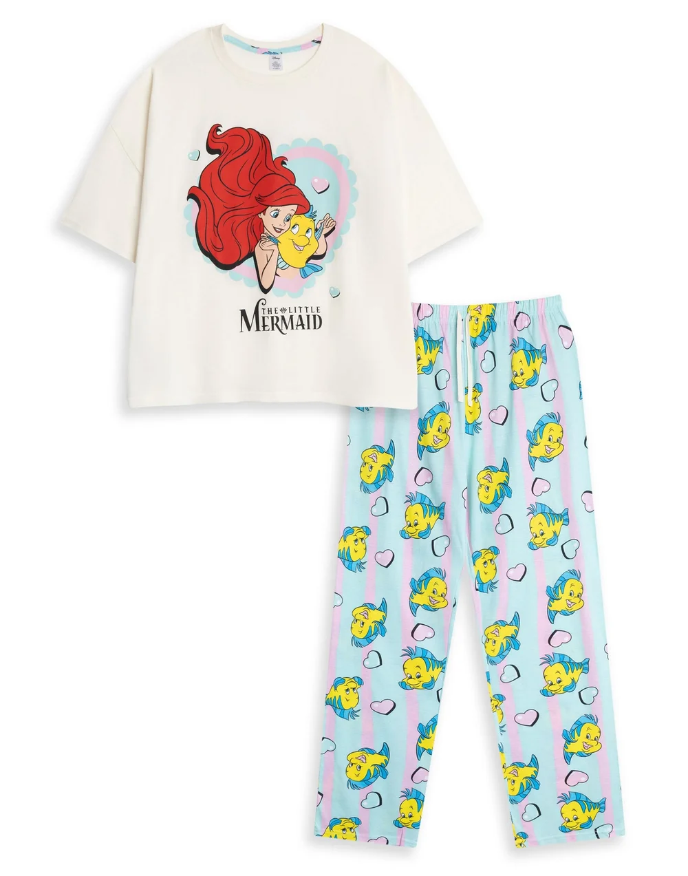Vanilla Underground Disney The Little Mermaid Adult White Pyjamas - Small Image 1
