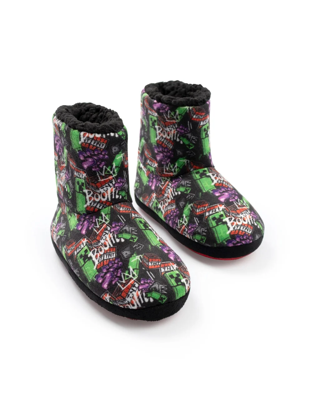 Minecraft Kids Multicolor Slipper Boots (Older 11-5 years) - 2 Infants Image 1